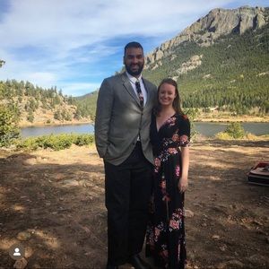 ASOS black floral maxi dress